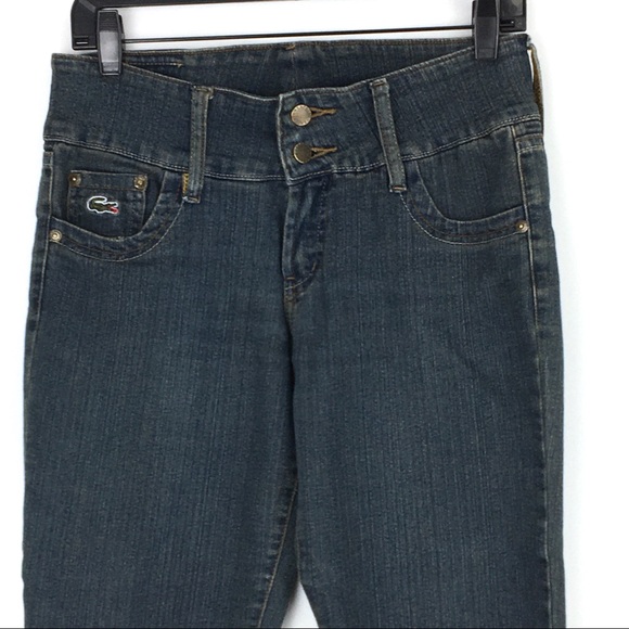 Vintage LACOSTE Jeans mid rise crop capri denim - Picture 3 of 16